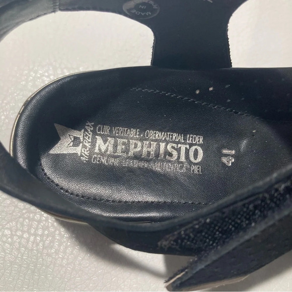 MEPHISTO Sz 41 Velvet Gold Cross Strappy Made  in Portugal Sandals - Picture 10 of 14